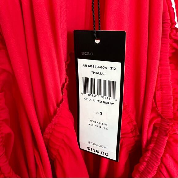 BCBGMAXAZRIA Red Berry Malia Women Dress Size Small Brand New - Picture 8 of 8